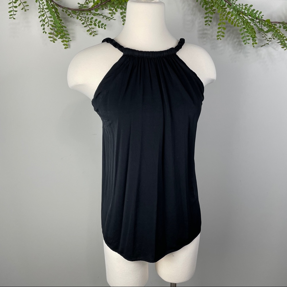 BCBGMaxAzria braided neck sleeveless top